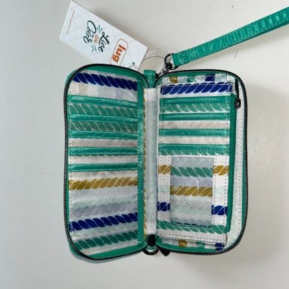 Lug Whirly RFID Wristlet Wallet Oasis Teal Green - Picture 10 of 15